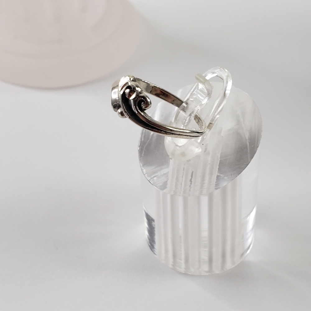 Sterling Silver Ring Size 6 Boho Ring Artisan Det… - image 8